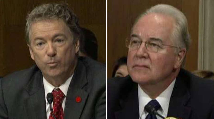 Rand Paul questions Tom Price on ObamaCare replacement plans