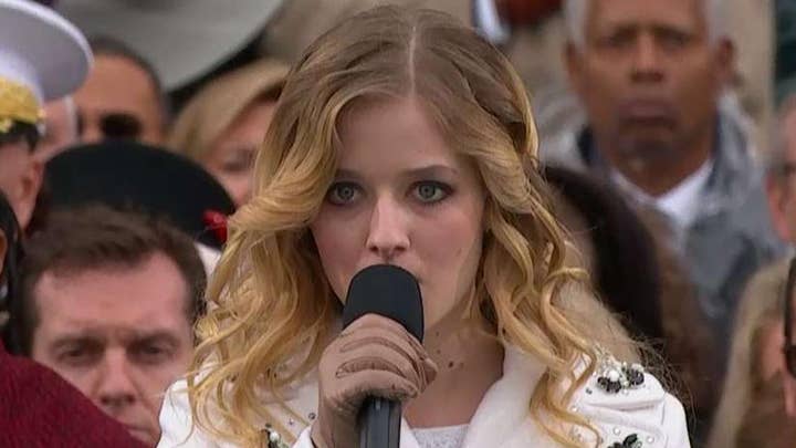 Jackie Evancho sings the national anthem