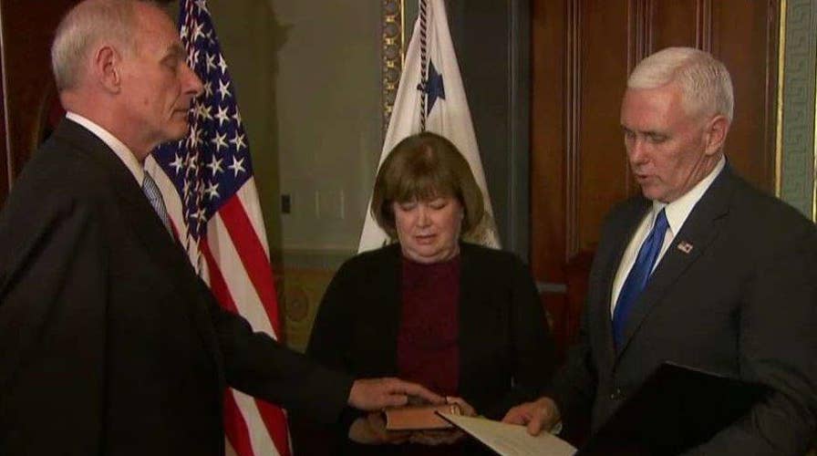 Vice President Mike Pence swears in Gen. John Kelly