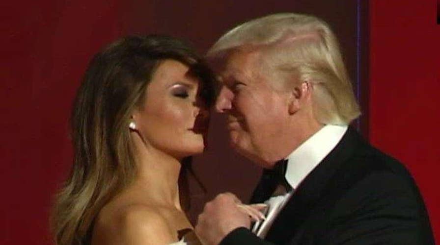 President and first lady Trump share their first dance