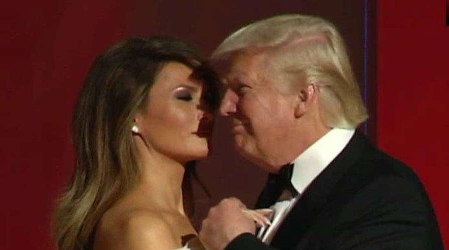 President and first lady Trump share their first dance