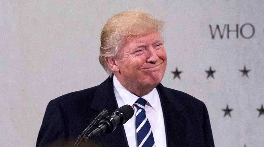 President Trump makes CIA headquarters his 'first stop'