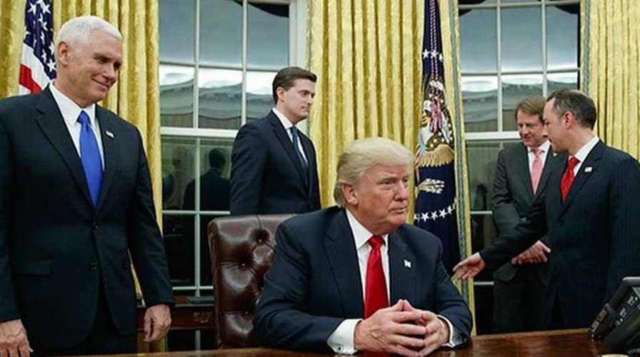 Donald Trump's agenda on first full day as president