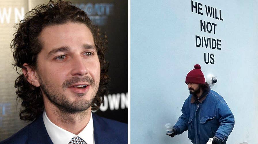 Shia LaBeouf arrested outside anti-Trump display