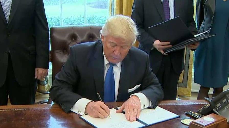 Trump uses executive actions to deliver on campaign promises