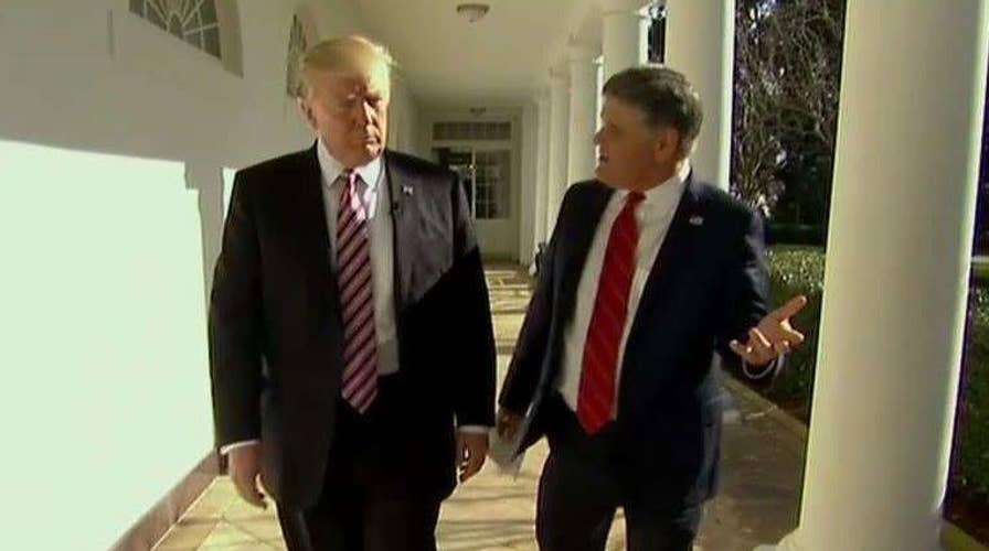 President Trump gives 'Hannity' a tour of the Oval Office