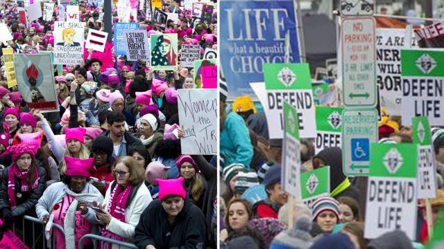 Media bias: Women's March on DC vs. March for Life