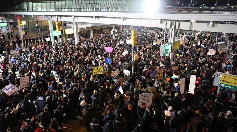 Protests erupt nationwide opposing Trump's travel ban