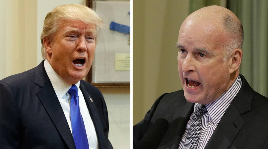 War of words: California Governor Brown takes on Trump