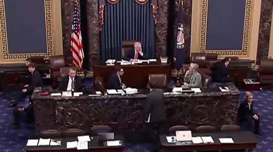 Senate Dems hold all night session to protest DeVos