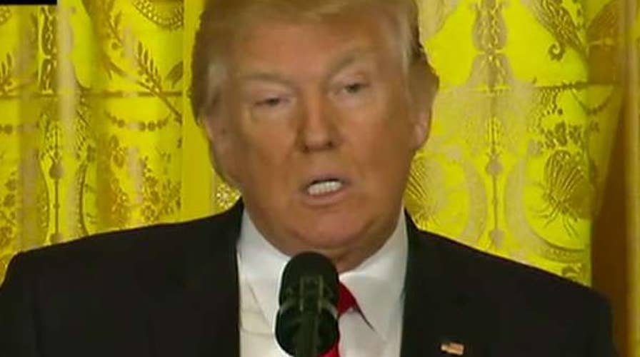 President Trump scolds media at news conference