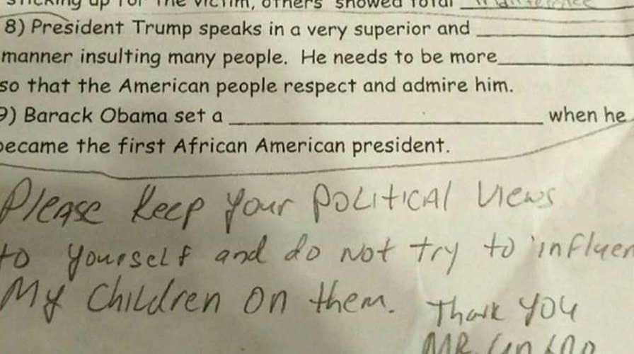 Dad furious when daughter gets anti-Trump assignment