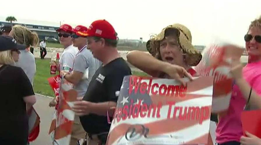 Supporters and protesters speak out at Trump rally