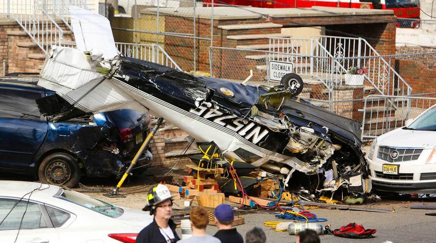 Small plane crashes, narrowly misses gas station