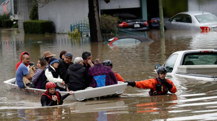 At least 14,000 people evacuated from flooding in San Jose
