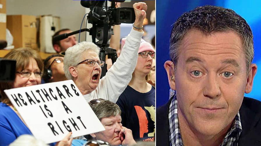 Gutfeld: Media change their tune on town hall protests