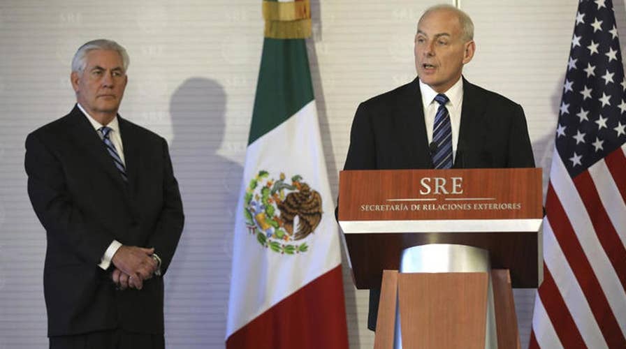 Tillerson talks Mexico tensions as Kelly contradicts Trump