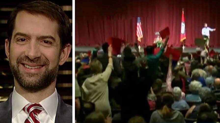 Sen. Tom Cotton talks uproar at his town hall event