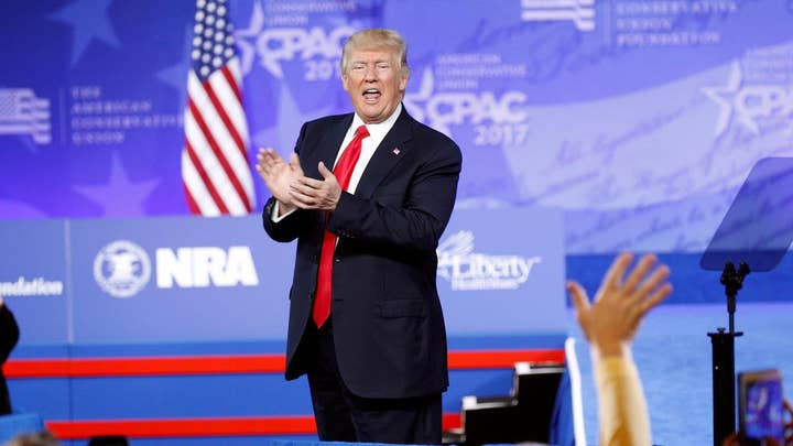 President Trump chides media in CPAC address