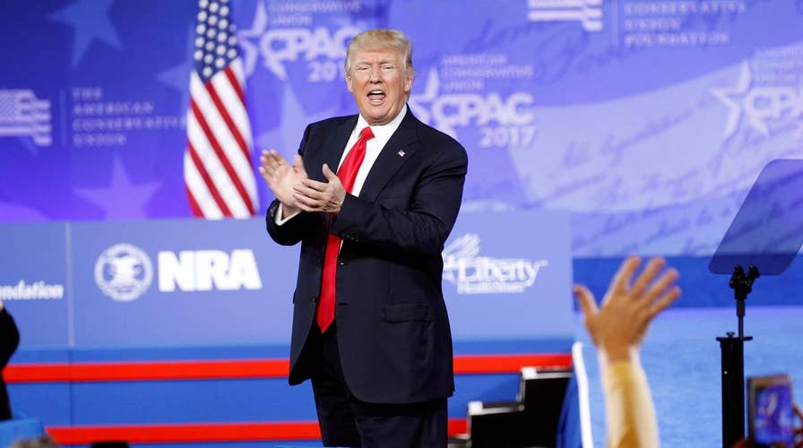 President Trump chides media in CPAC address