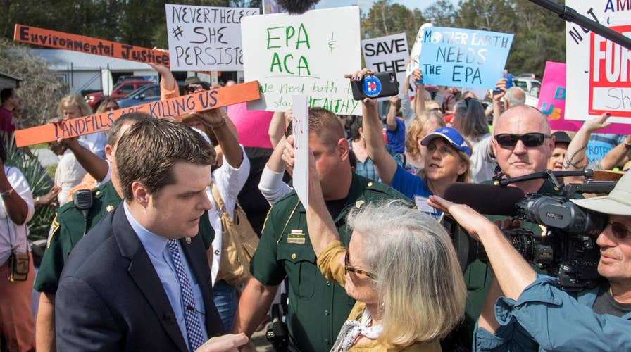Press changing their tune on town hall protests?