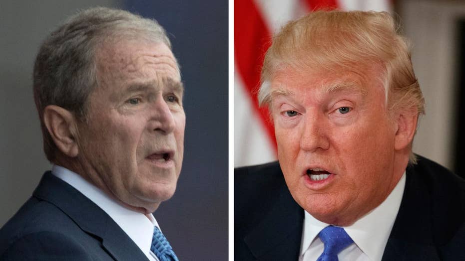 Bush breaks silence on Trump, urges immigration policy