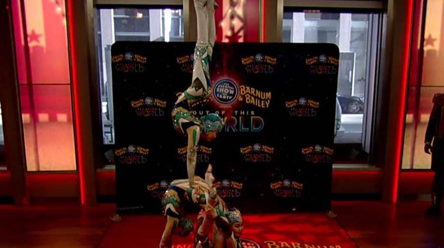 Legendary Ringling Bros. Circus contortionists perform