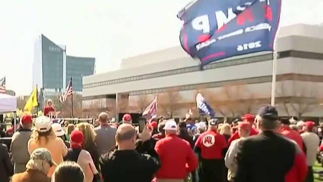 Trump supporters rally in Raleigh, North Carolina 