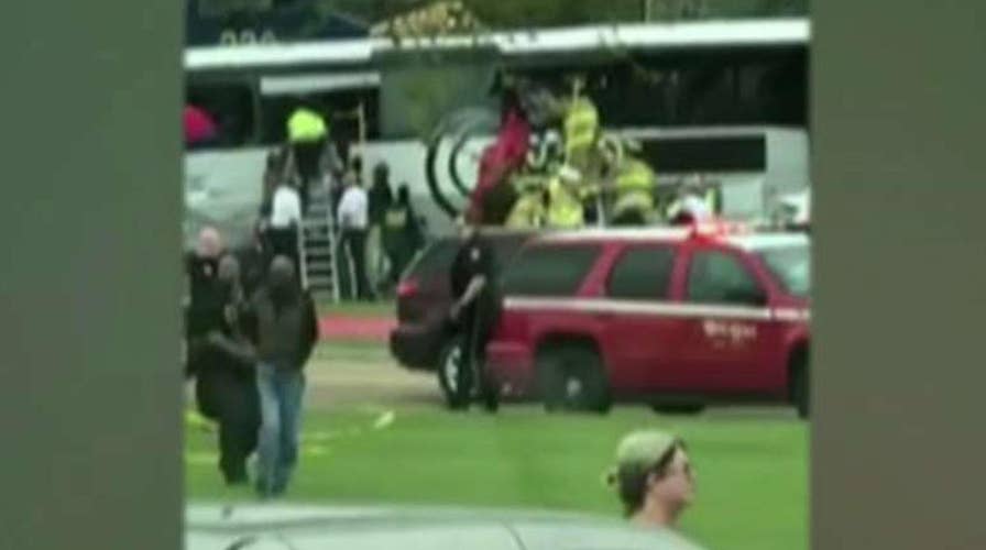 Fatal collision between freight train, charter bus in Biloxi