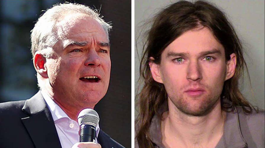 Son of Clinton VP pick arrested protesting Trump