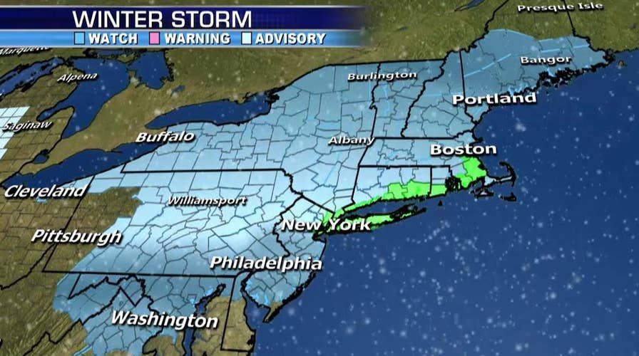 Winter storm watch in effect for northeast