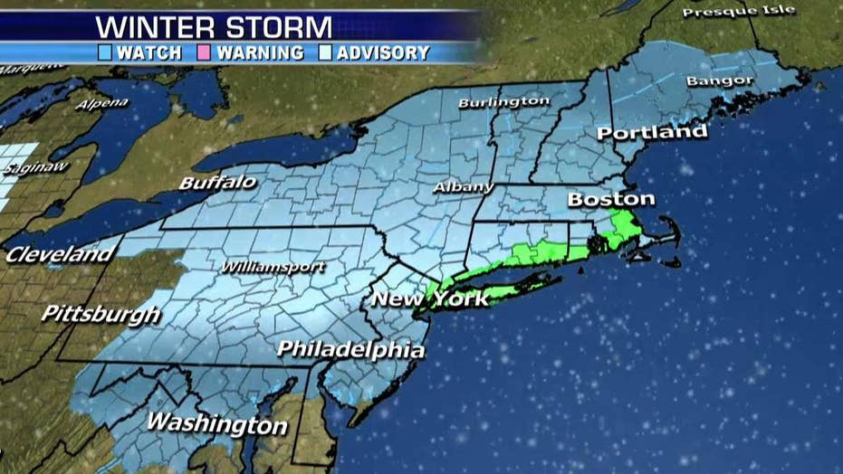 Blizzard Watch Issued For New York Boston As Storm Forecast To