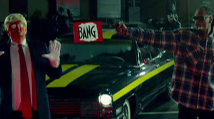 No laughing matter? Snoop Dogg shoots clown dressed as Trump