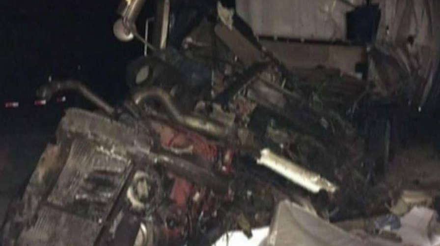 Deadly highway crash as truck hits school bus in Texas