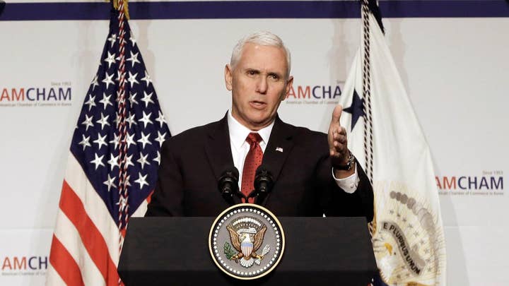 Pence keeps up tough talk on North Korea during Asia trip