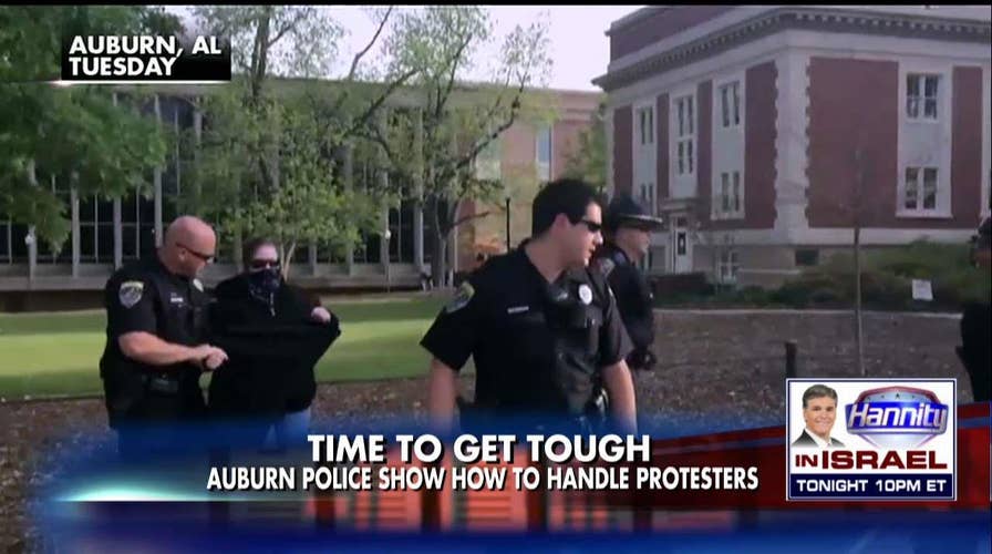 Auburn University officers crack down on protesters