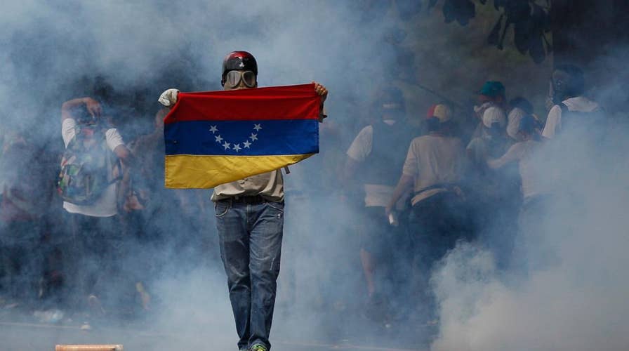 Venezuelan rioters participate in mother of all protests