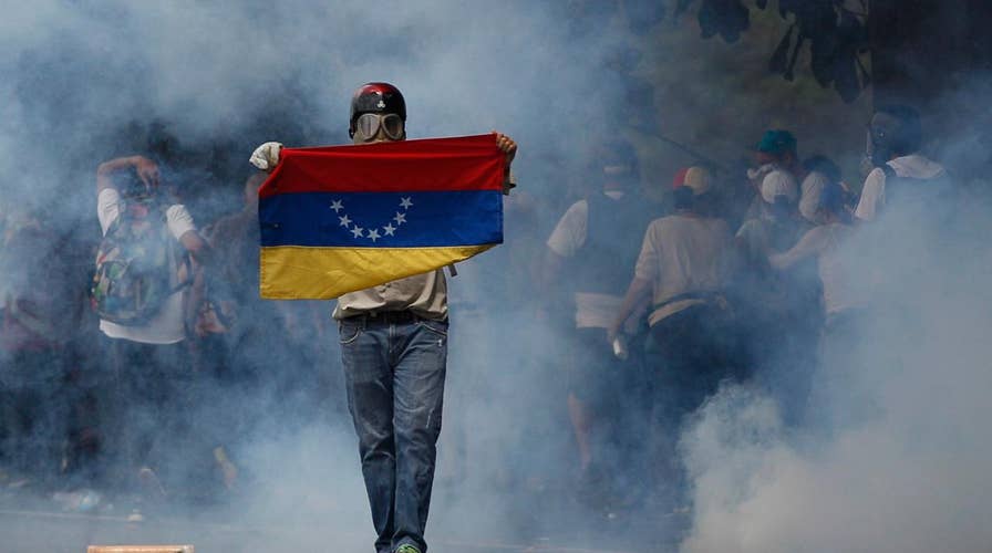 Venezuelan rioters participate in mother of all protests