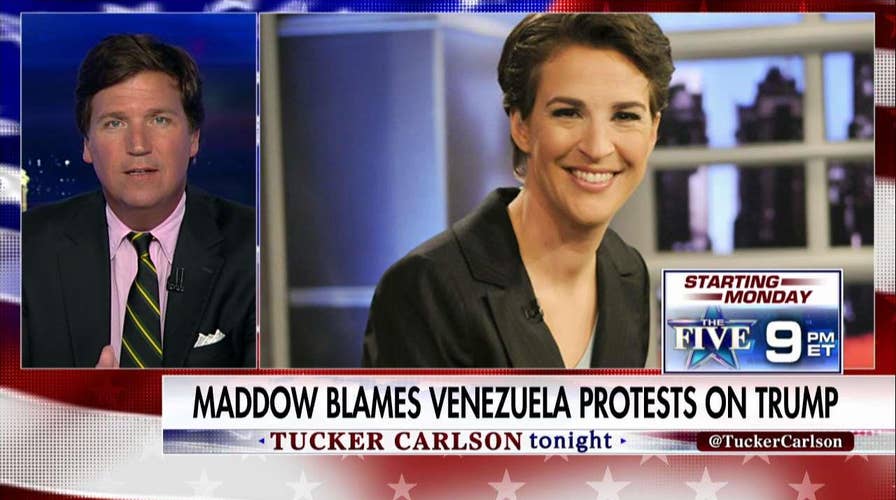 Tucker rips MSNBC, Maddow for blaming Trump