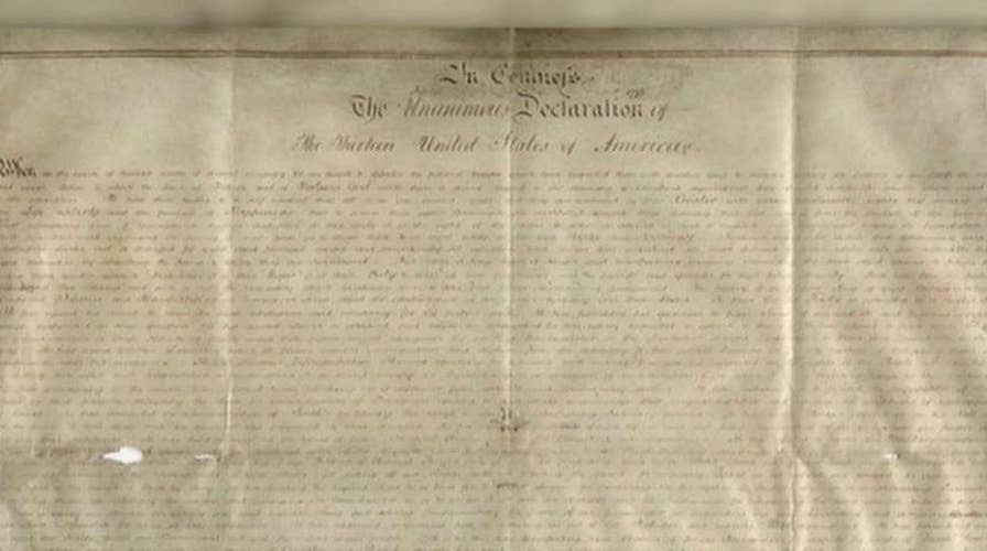 Copy of Declaration of Independence found