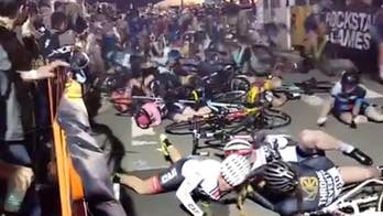 Brooklyn cycling crash: Racers tumble in massive pile-up caught on video