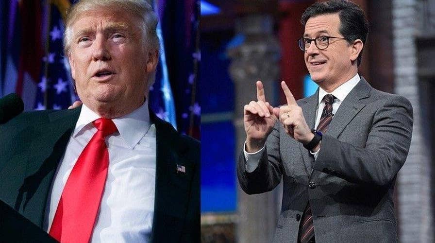 Stephen Colbert under fire over lewd joke about Trump