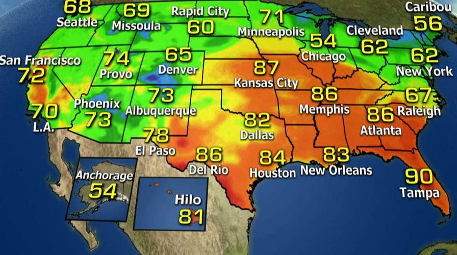 National forecast for Tuesday, May 9