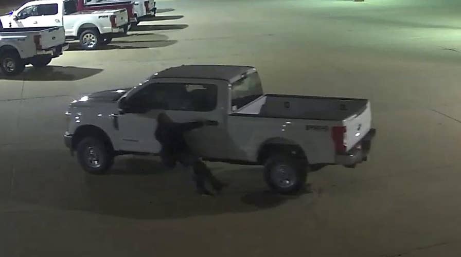 Suspected car thieves nearly foiled by rolling truck