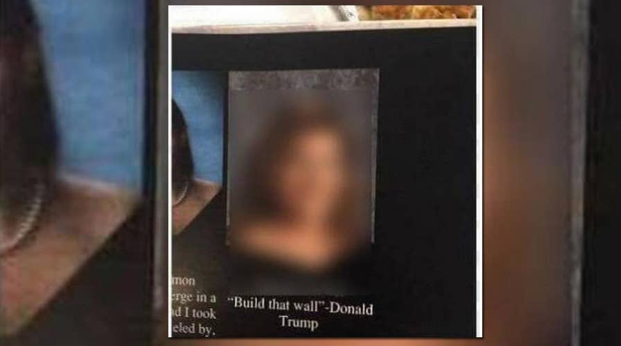 Yearbooks confiscated for student’s ‘build that wall’ quote