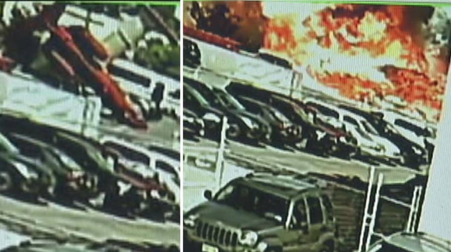 Moment of impact in deadly jet crash caught on camera