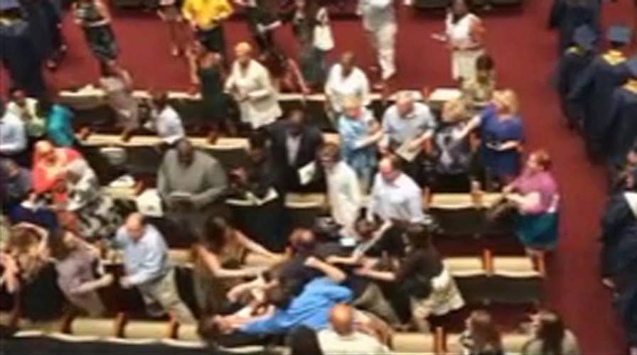 Brawl breaks out at high school graduation ceremony