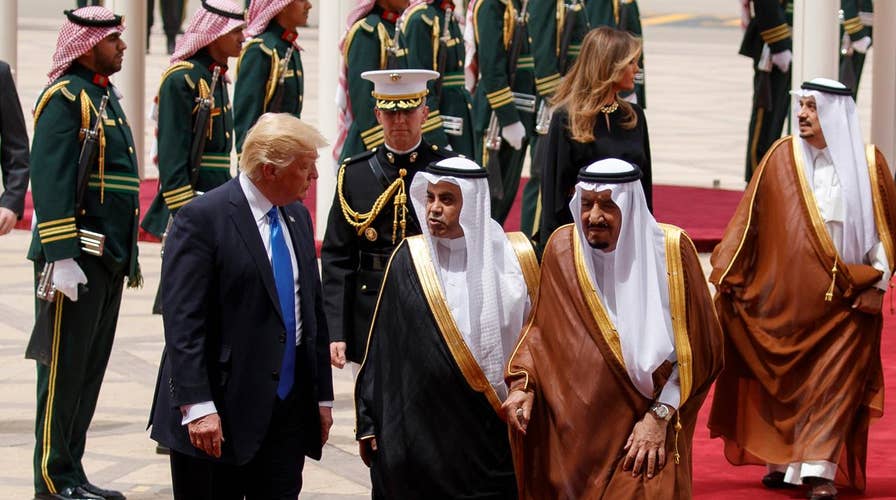President Trump formally greeted in Saudi Arabia