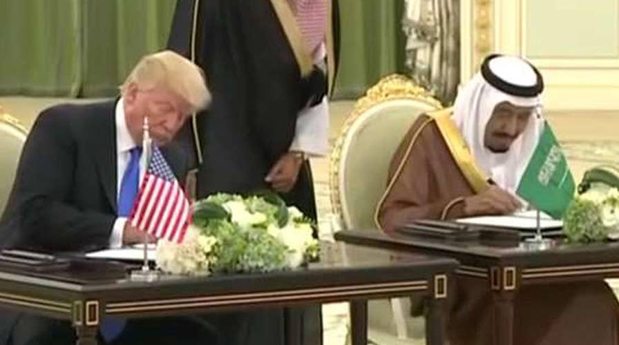 President Trump and Saudi King Salman sign agreements 