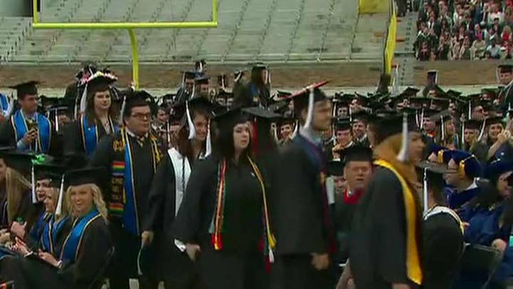 Students walk out during Pence commencement speech